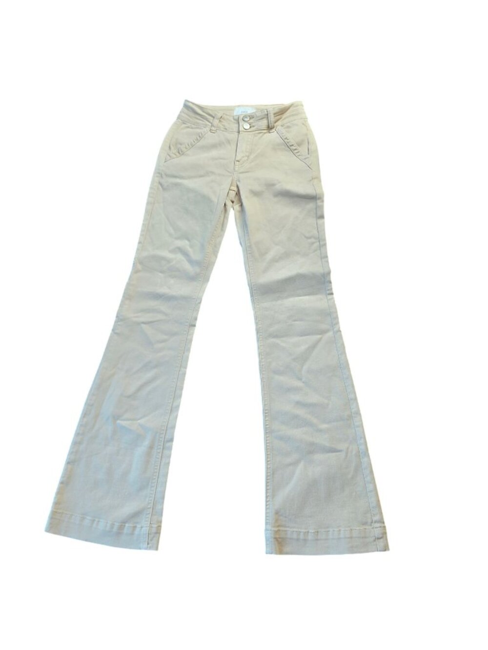 Buckle Black Flare Jeans Womens 24 Cream Ecru Mid Rise Stretch Western Rodeo